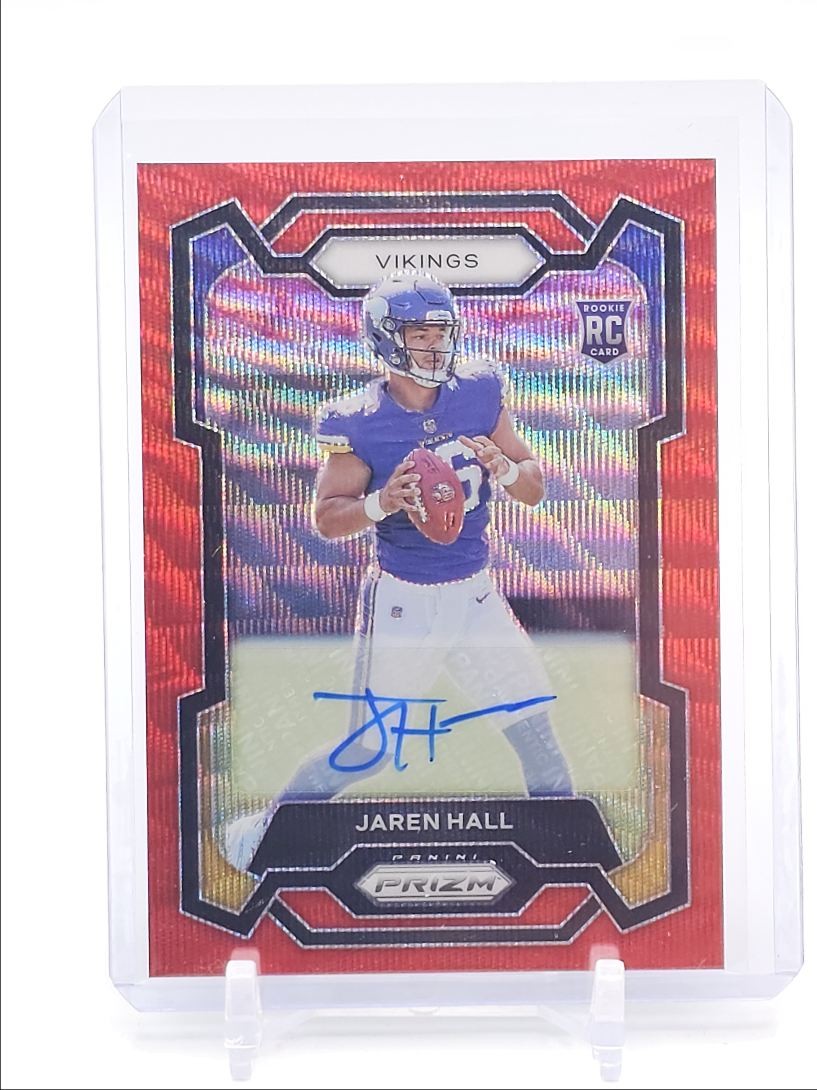 Jaren Hall Panini Prizm #367 Autograph-Red Wave