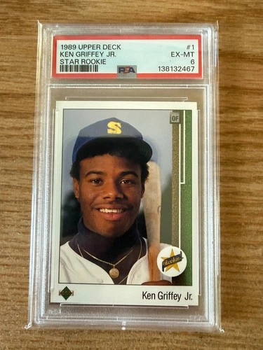1989 Upper Deck - Star Rookie Ken Griffey Jr #1 (RC) PSA 6