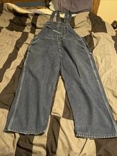Barely Used KEY Imperial Denim Bib Overalls Blue 48” Waist X 30”