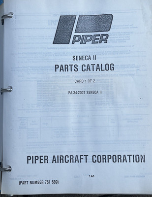 PIPER PA-34-200T SENECA II 761-589 Parts Catalog Original  Read