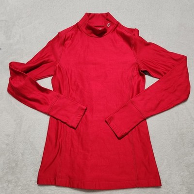 LAYER 8 Red Long Sleeve Mock Neck Compression Top Women's Small