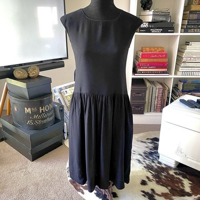 Trelise Cooper Black Dress Size 8 Usa 6 Like New Condition Viscose Crepe