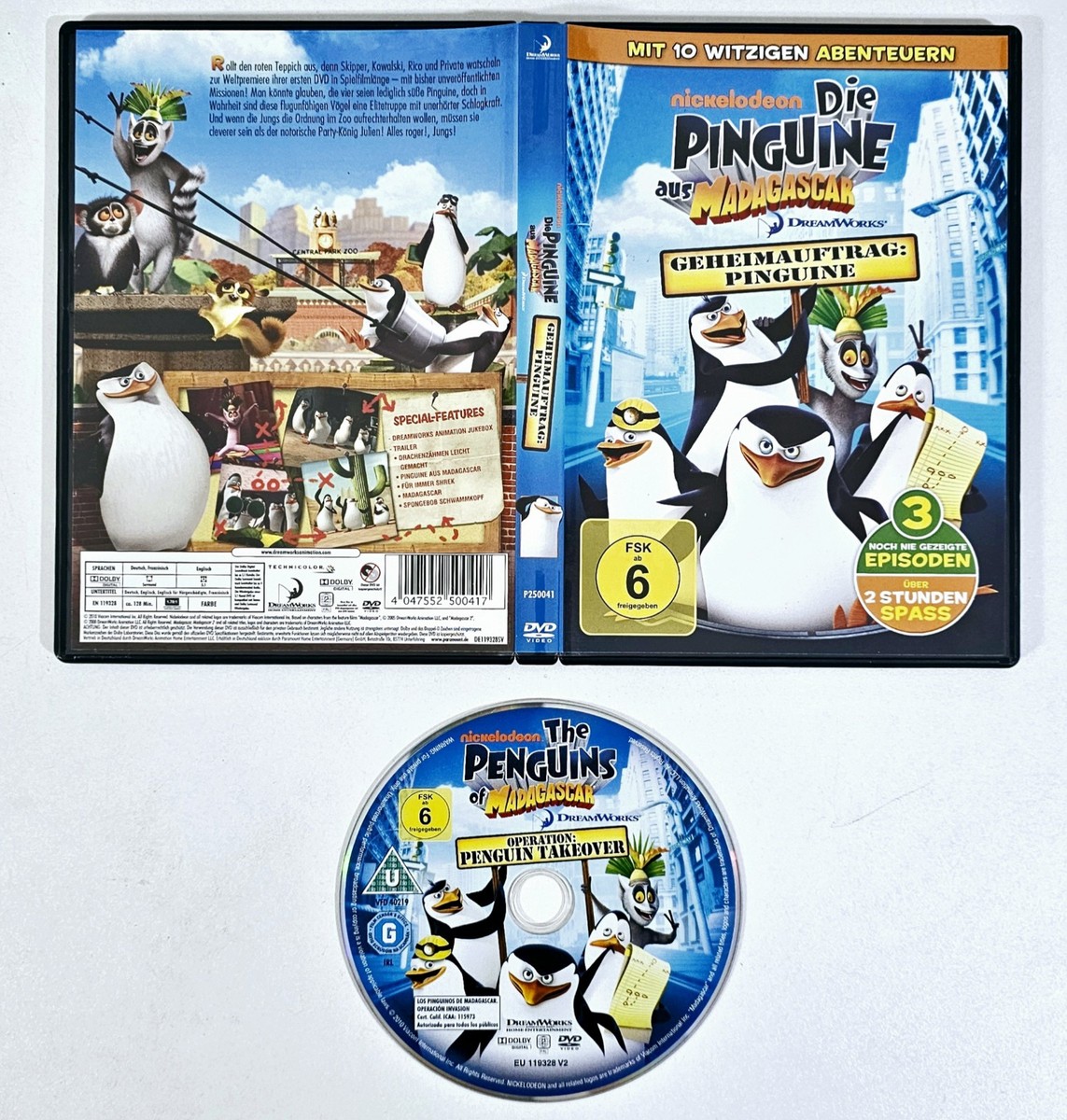 DVD animation MADAGASCAR - SECRET ORDER: PENGUINS German Short