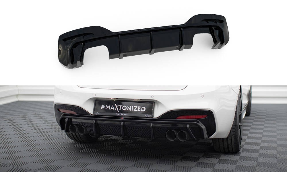 Diffuseur arrière Maxton V.3 BMW M140i F20 pour sorties échappement sport