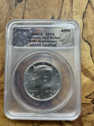 2014-D KENNEDY 50C,ANACS SP70 50 ANNIVERSARY