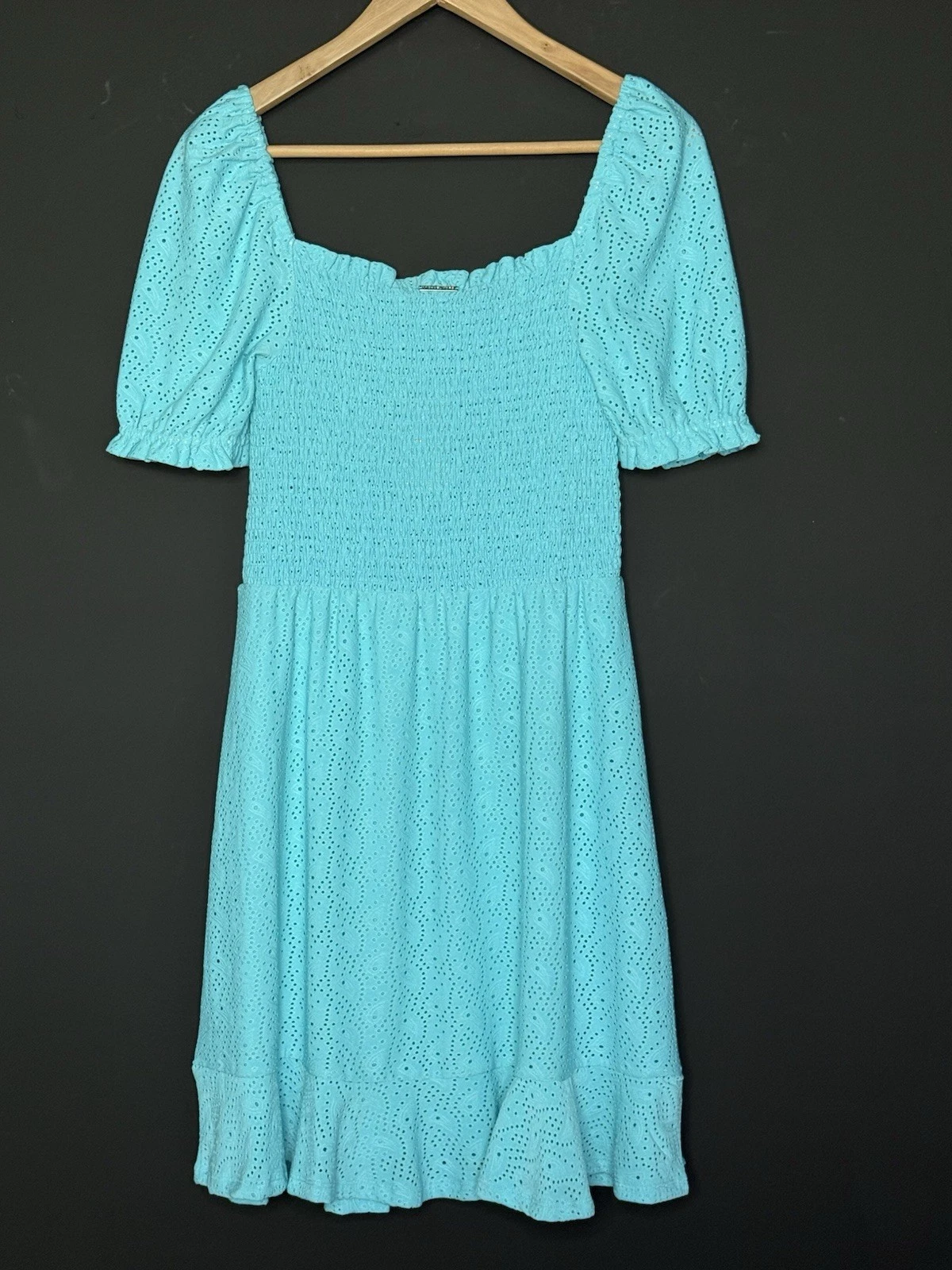 Abito Michael Kors blu turchese occhielli estate primavera taglia media