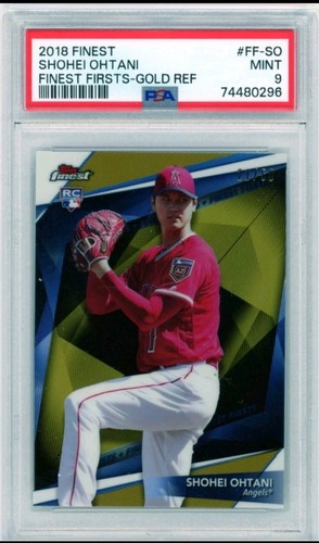 2018 SHOHEI OHTANI Topps  FINEST FIRSTS #FF-SO   RC PSA 9 Gold Refractor  /50