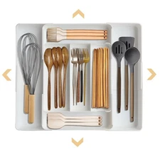 Utensil Organizer Silverware Drawer Organizer for Utensil Holder expandable i...