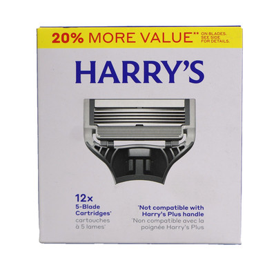 Harry's Men's Razor Blade Refills - 12 Cartridges