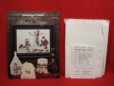 Lot of VTG Stoney Creek Cross Stitch Winter Magic 209 NIP Sal-em Table Runner