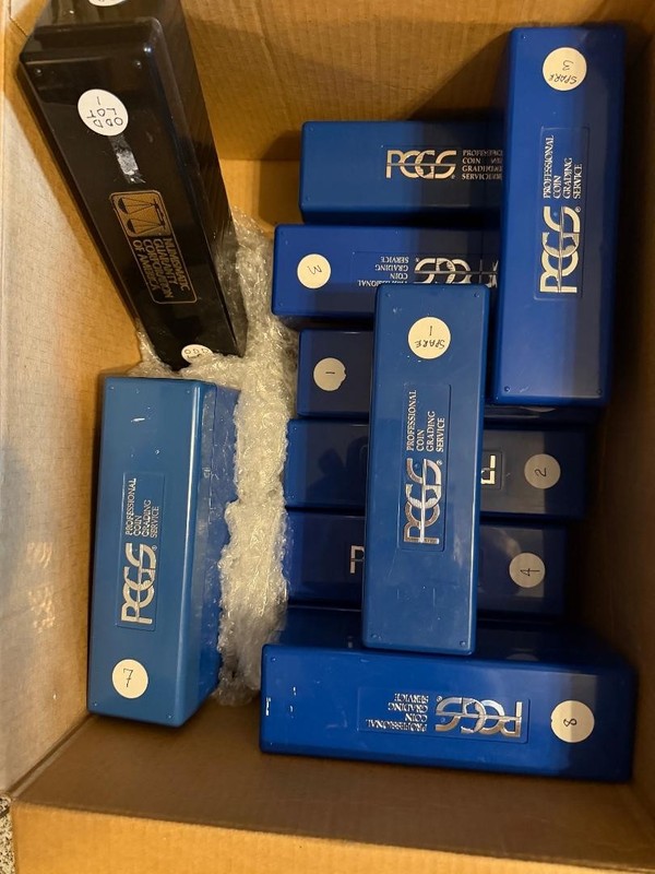 USED-Lot of (10) PCGS Slab Storage Boxes & (1) NGC Storage Box - As Shown
