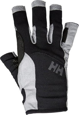 Helly-Hansen Unisex Sailing Glove Short, Black, Large