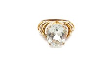 Sterling Silver 925 Quartz Ring Size 6.75