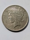 1922-P Peace Silver Dollar, 90% Silver Coin, Edge/Rim Ding
