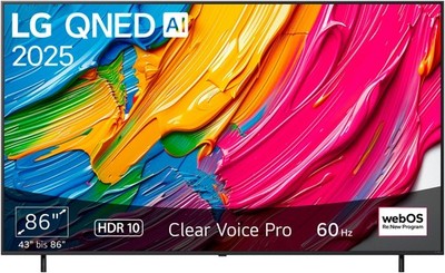LG Smart-TV 86QNED80A6A 86Zoll QNED 4K Ultra HD HMDI USB Bluetooth WiFi B-WARE