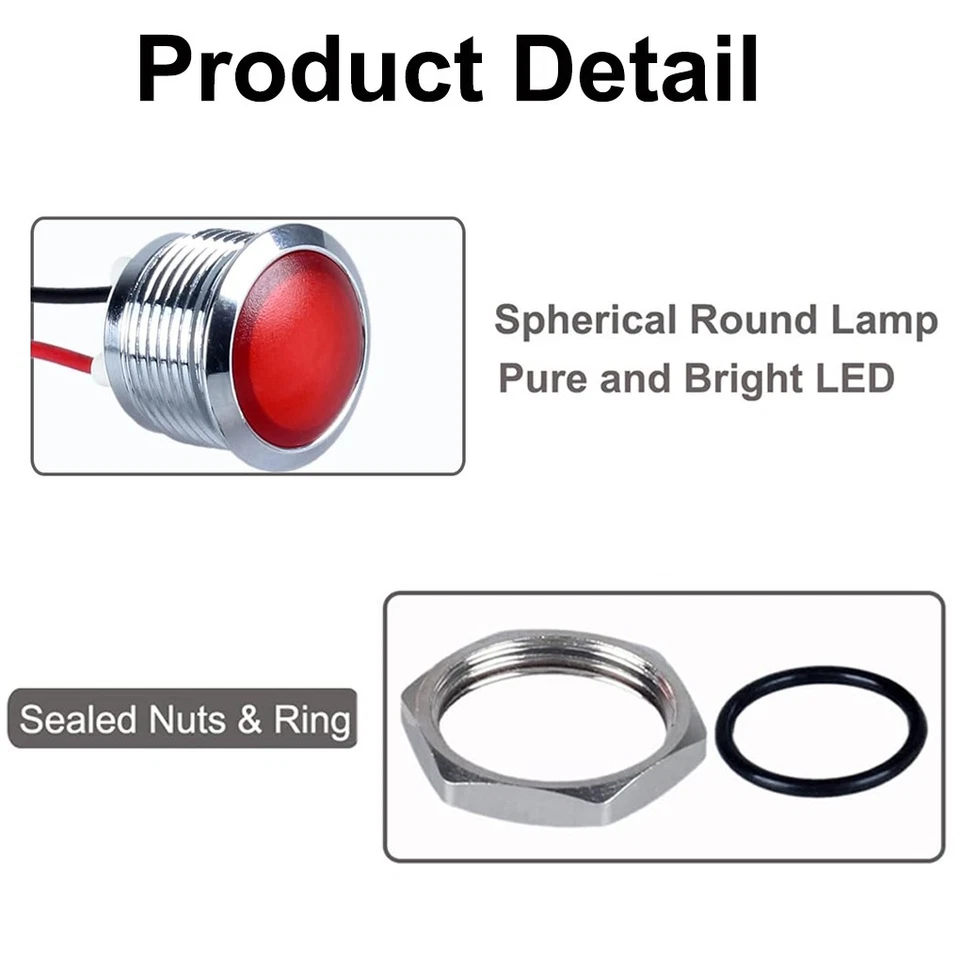 High Beam Indicator Pilot Light For 1969-1976 Yamaha RD200 R5 CS3 AT1 HS1 DS6 A1 - Image 3 of 4