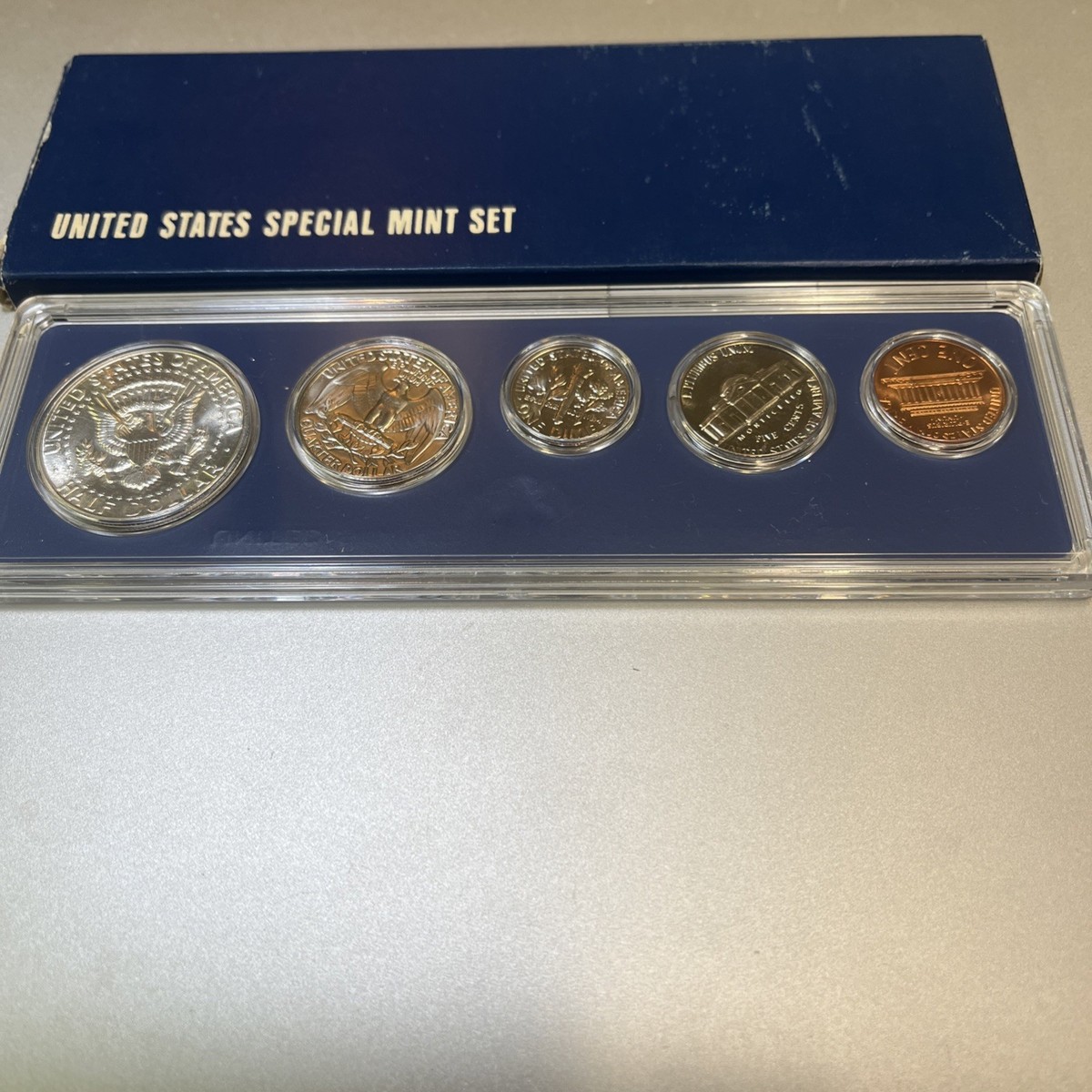 1966 US Special Mint Set SMS 5 Coins with 40% Silver Kennedy Half