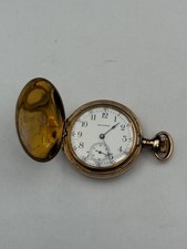 Antique 1907 Waltham 0s 7J Gold Filled Hunting Case Pocket Watch B B Royal -Runs