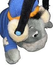 Disney Parks Holiday Eeyore Plush 10" WDW Earmuffs Scarf Blue E Sweater w/Tags