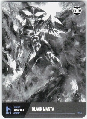 DC Universe Black Manta Pencil Sketch Cartamundi 2022 Near Mint
