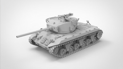 3D Printing 1/72 American T23 medium tank Unpainted