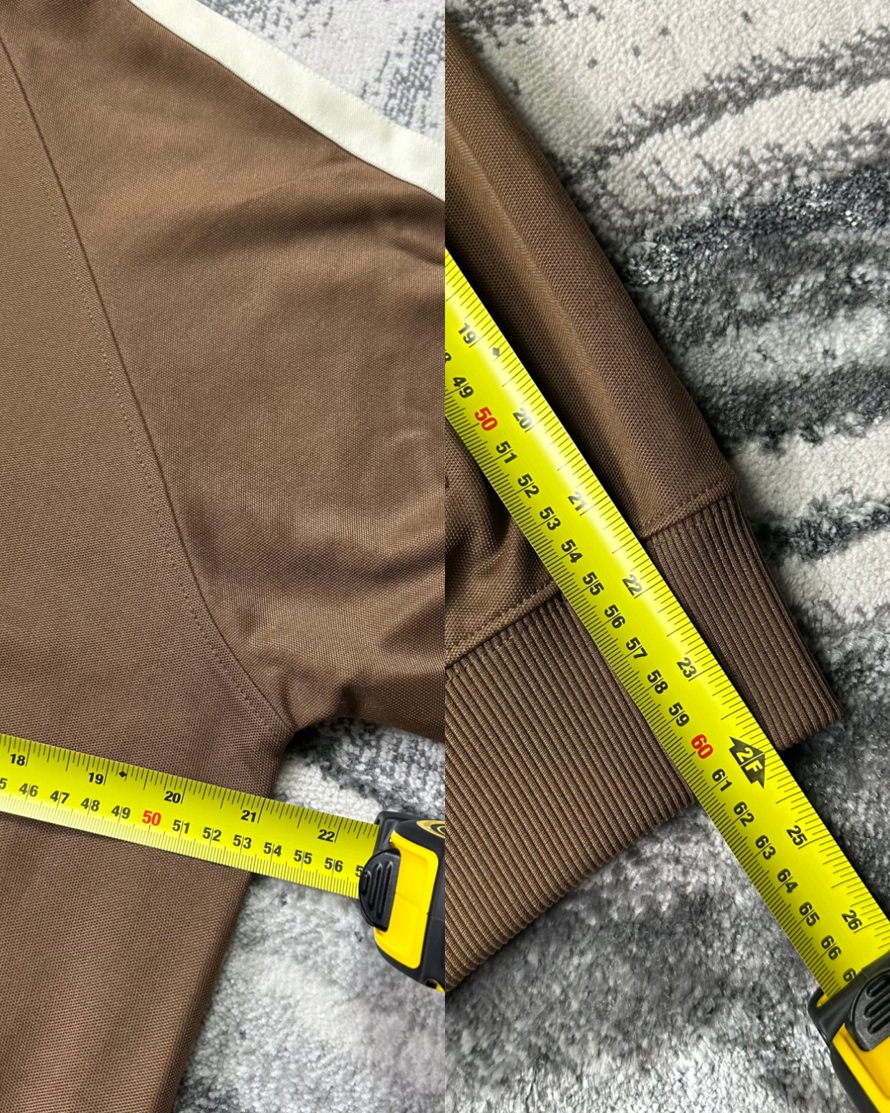 Vintage Fred Perry Full Zip Size Small Brown Funnel Neck Tracksuit Track Jacket image 7