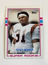 1989 Topps Football #27 - Ickey Woods RC - Cincinnati Bengals
