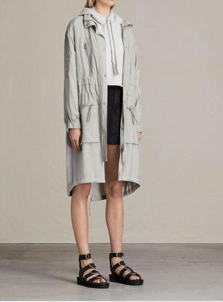 Women AllSaints Parka Grey 38 / M / 46