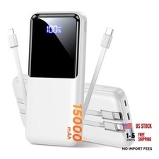 Portable Charger Power Bank, 50 Larger Capacity 15000mAh A: 15000mAh snowy