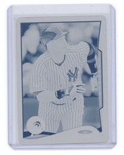 DEREK JETER 2014 TOPPS BASEABALL SERIES 1 CYAN PRINTING PLATE 1/1 YANKEES Q1887