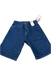 Wrangler Men's Relaxed Fit Blue Denim Shorts Size 30, 10 Inch Inseam