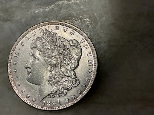 1891-CC Silver Morgan Dollar AU
