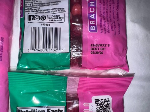 BRACH'S ~ 3 Bags of ALL REDS JELLY BEANS ~ Strawberry, Watermelon~ BB Date 05/26 - Picture 3 of 3