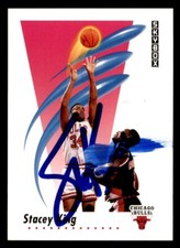 1991 Skybox Basketball #40 Stacey King Signed Autograph (no COA)