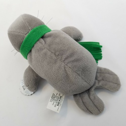 Coca Cola Coke Seal Green Scarf Plush Toy Christmas Bean Bag Stuffed Animal 1998 - Picture 6 of 8
