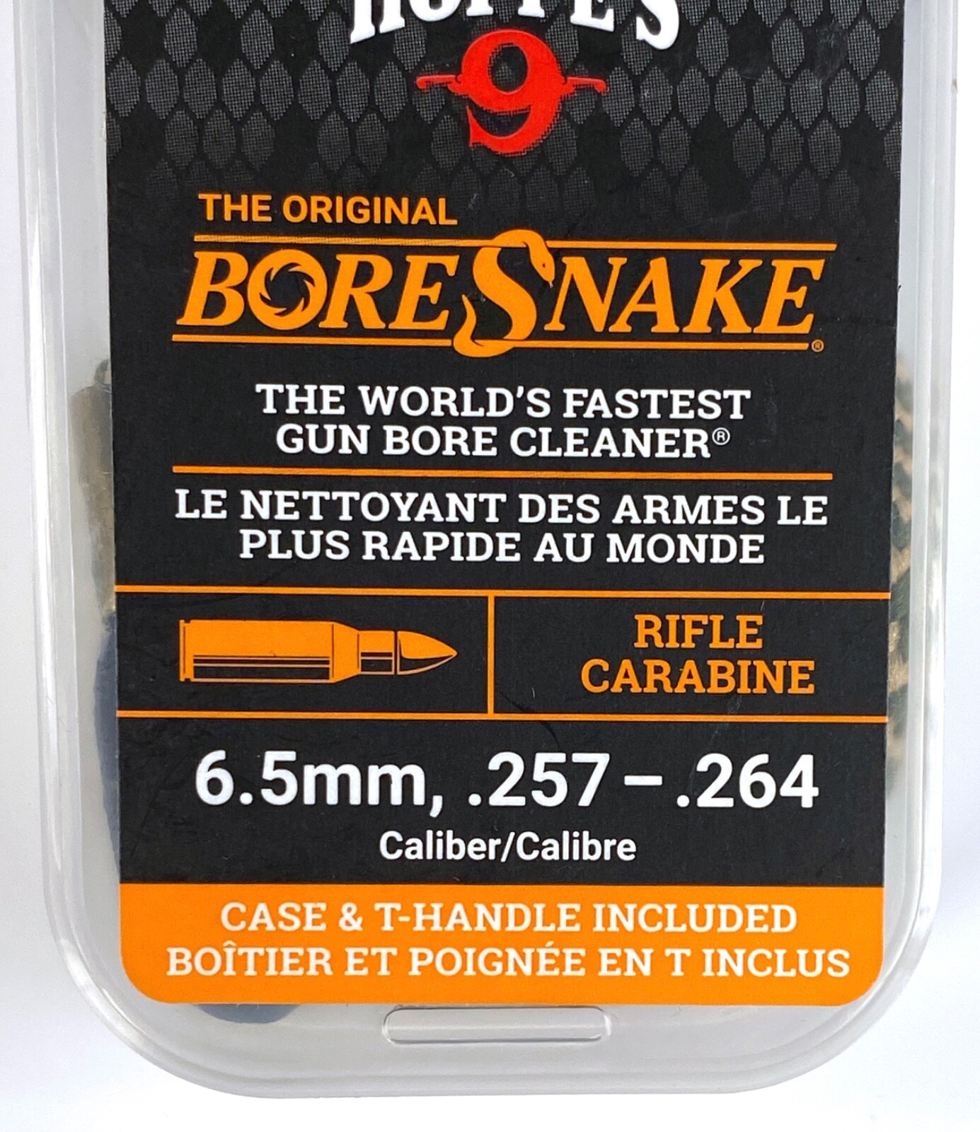 HOPPE'S 6.5mm, .247-.264 cal Rifle BORESNAKE DEN Cleaning Kit - 24013D