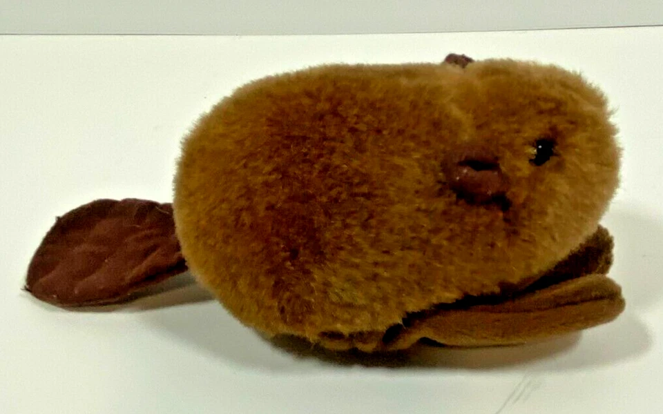 Juguete de peluche Mary Meyer 1994 Beaver Finger Puppet 7" Foto 3 de 4