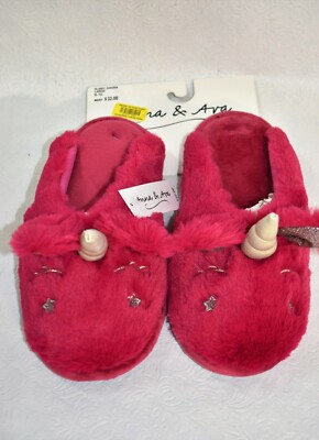 Anna Ava Pink Unicorn Slippers Size Large 9-10 Women's
