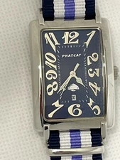 New original Phatcat rectangular blue dial watch Japanese quartz movement 