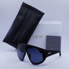 Dior DIOR3D M1U 11B0 Matte Black/Blue 131-0-130 Sunglasses New Authentic