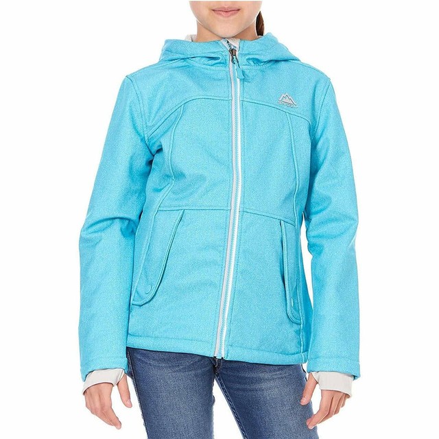 Snozu Softshell Fleece Lined Frozen Blue Denim Xs- 5/6 Hooded Jacket for Girls for sale online 