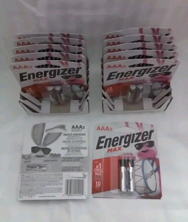 Energizer Max AAA Batteries 2 pack  New  Lot Of  12 