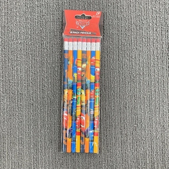 Pacote com 8 lápis Disney Pixar Cars #2 multicolorido chumbo madeira real idade 3+ novo - Imagem 2 de 4