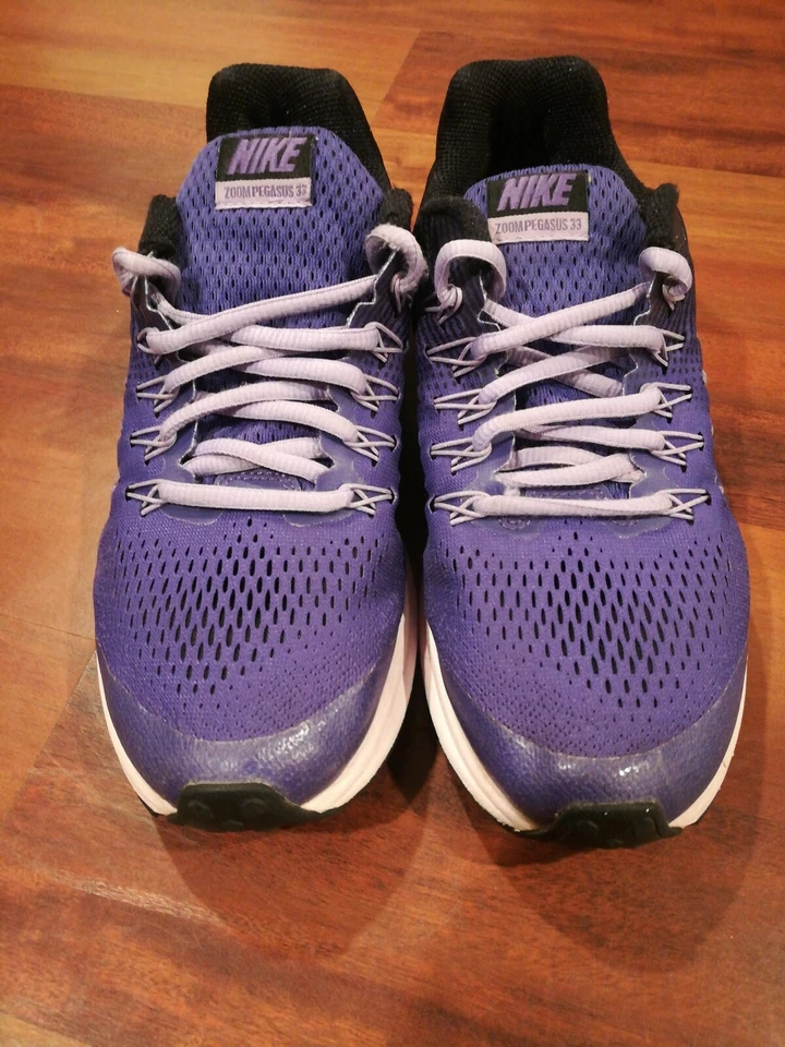 Nike Zoom Pegasus 33 Jóvenes Niñas Zapato para Correr Iris Oscuro Metálico Plateado Talla 6Y  Foto 3 de 4