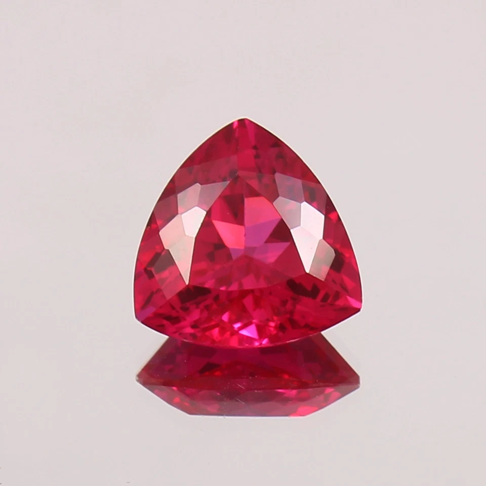 AAA Natürlich Makellos Mosambik Rot Rubin Lose Trillion Schliff Edelstein 8x8 MM - Bild 1 von 4
