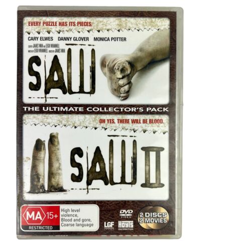 Saw  And Saw 2 (DVD, Region 4)  Ultimate Collectors Pack 2 disk set Free Postag - Picture 1 of 4