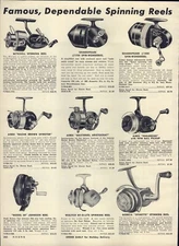 1955 PAPER AD Michell Shakespeare 1800 Airex Bache Brown Aristocrat Fishing Reel