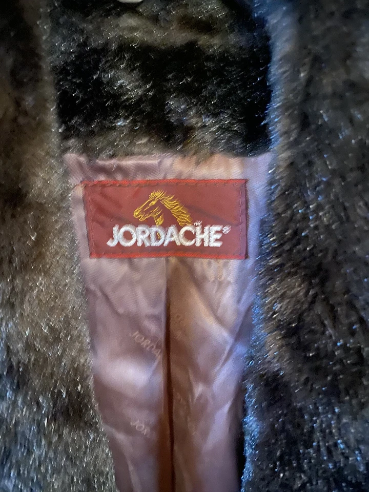 Chaqueta Abrigo Jordache Vintage Piel Sintética Negra Talla 7/8 Longitud Media Hecha en EE. UU. Foto 3 de 4