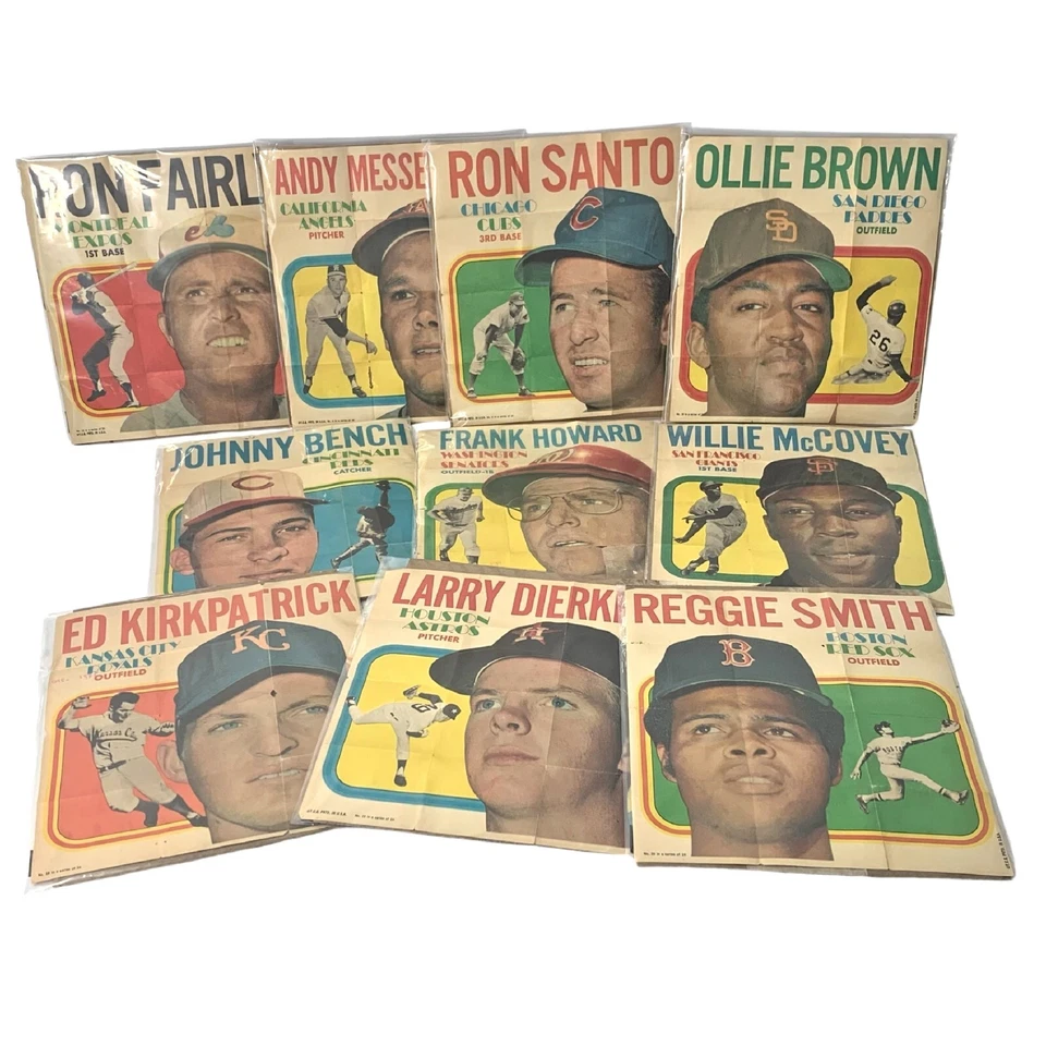 Carteles de béisbol 1970 Topps McCovey Santo Fairly Smith banco marrón conjunto Howard Foto 2 de 4