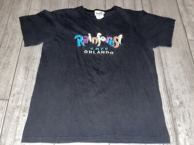 Rain Forest Cafe Orlando Mens Short Sleeve Graphic Tee Size Large *Used*